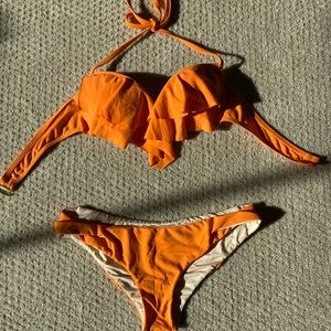 Shoshanna Ruffle underwire bikini & bottoms